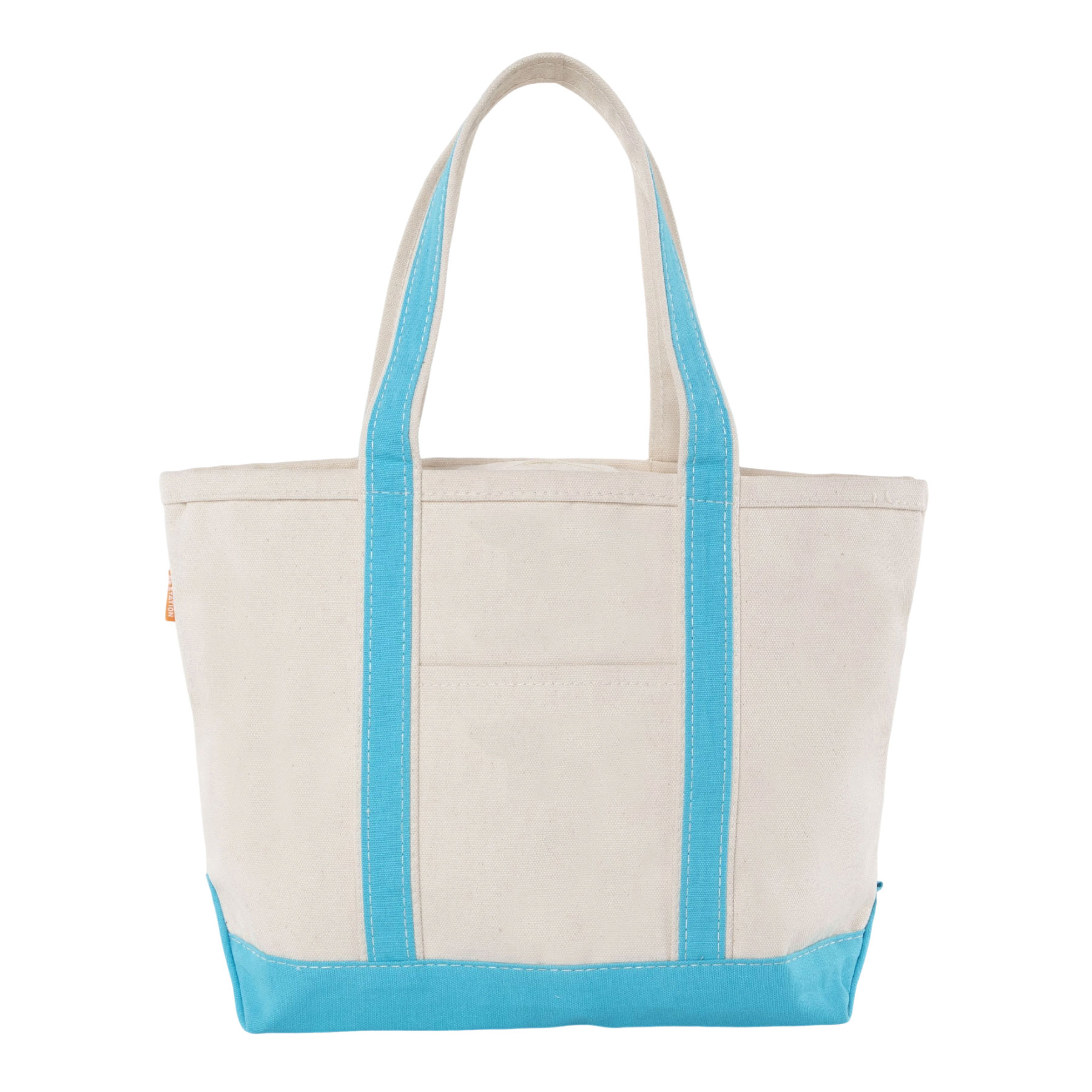 Reusable 120Z Two Tone Canvas Tote Bag With Front Pocket (16.5'' x 13'' x 3.85'') 5
