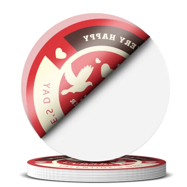 5" Custom Shape Front Adhesive Sticker 5