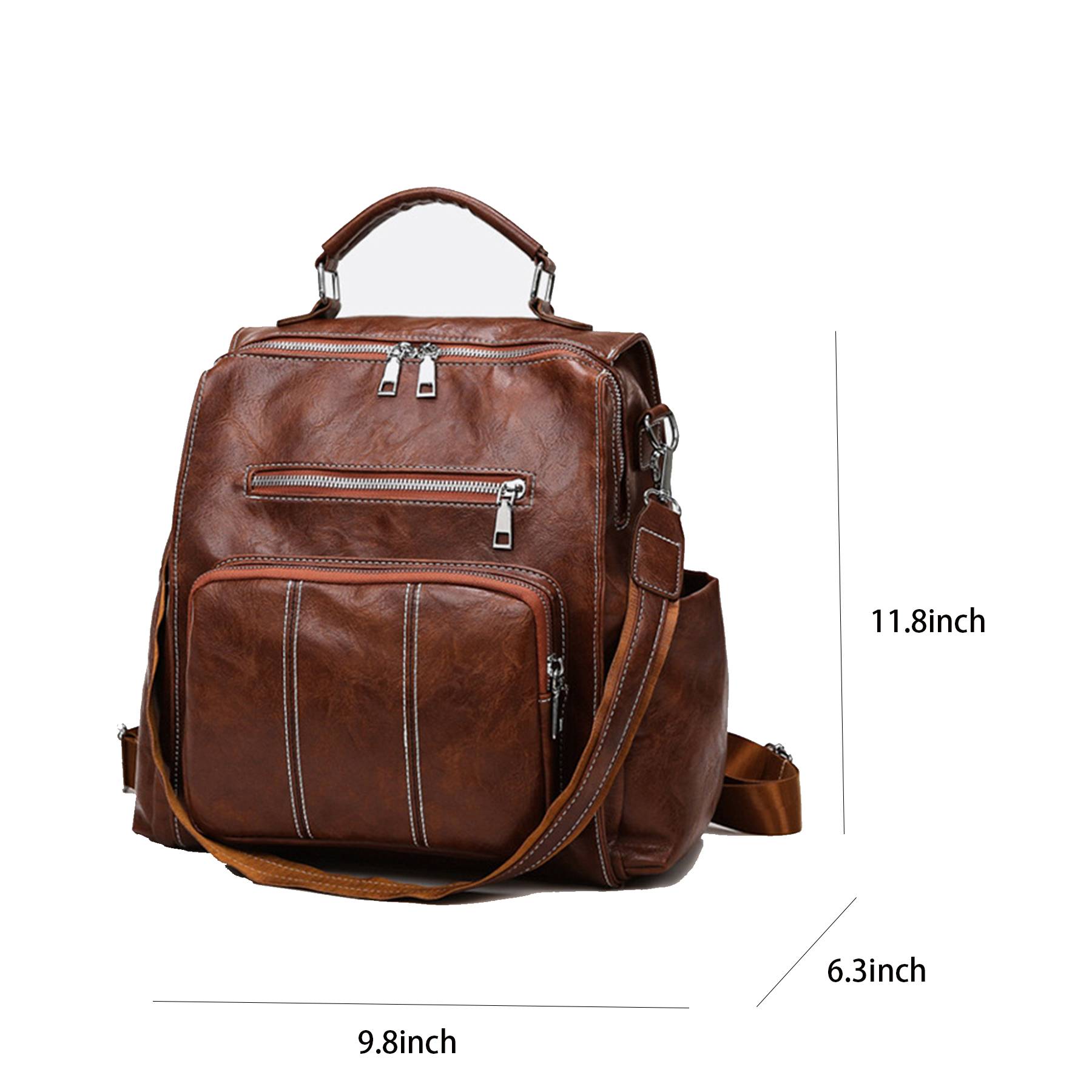 PU Convertible Waterproof Backpack for woman 8