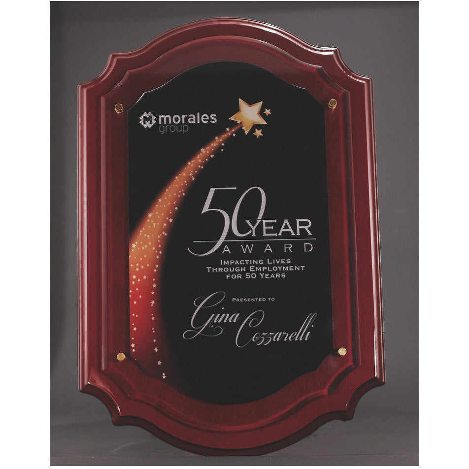 Scalloped Edge Plaque With Floating Acrylic Plate 6