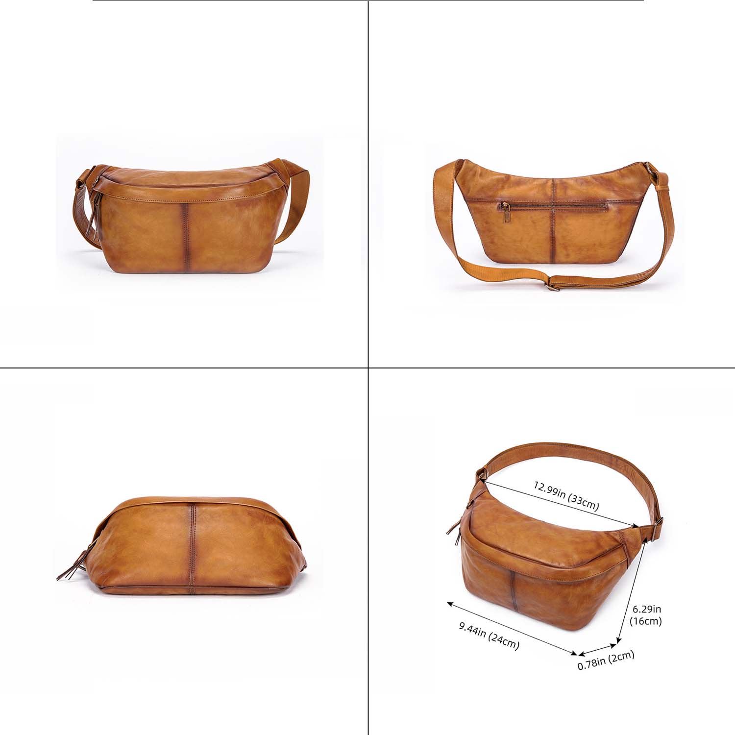 PU Leather Men's Shoulder Crossbody Bag 2