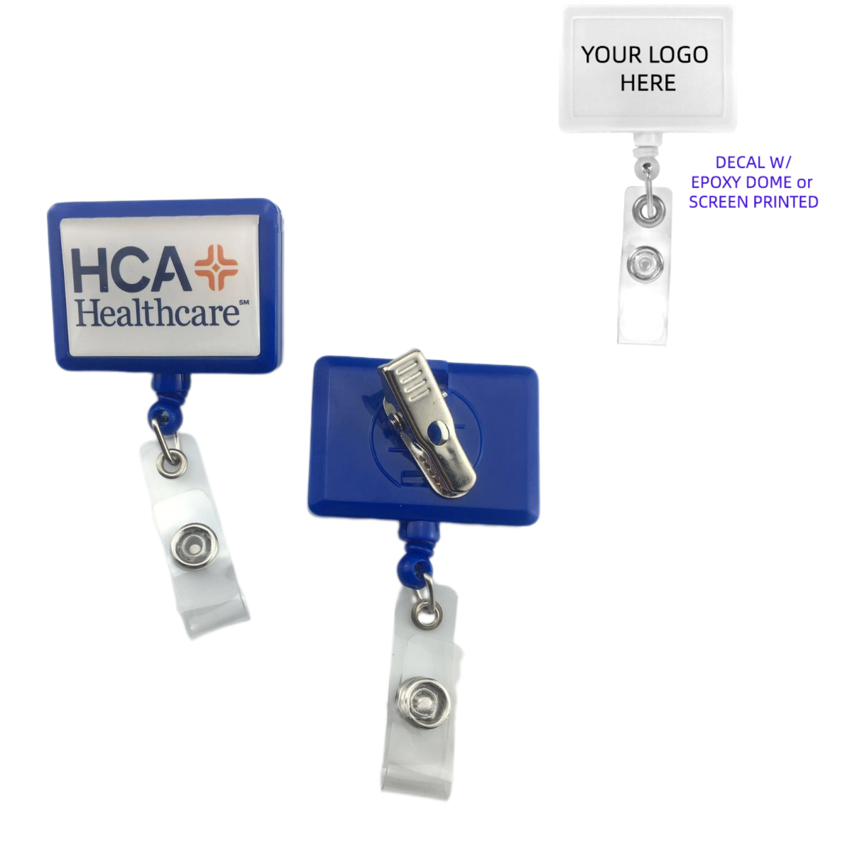 Retractable Badge Reel With Rotating Swivel/ Alligator Clip 3