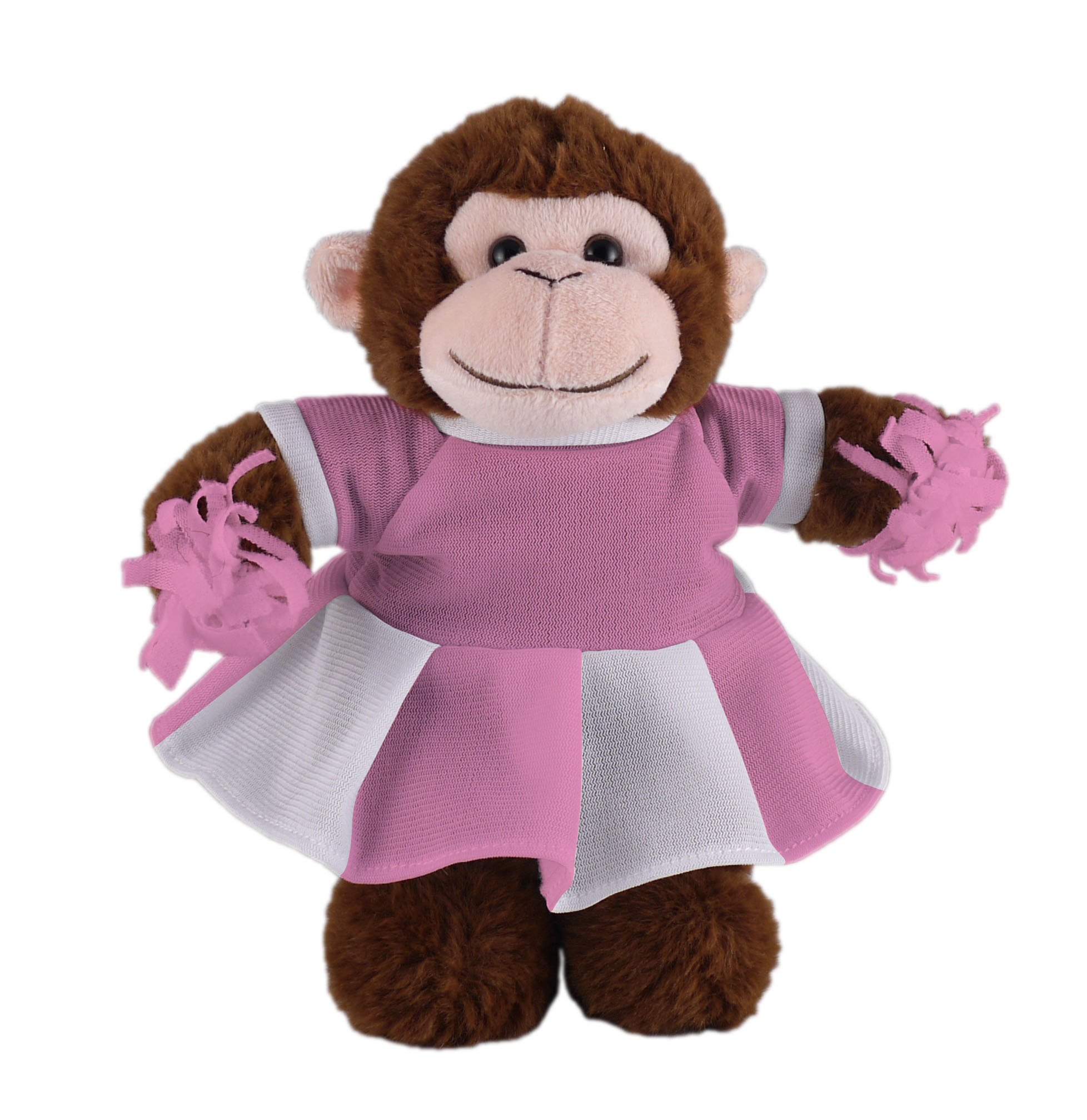 Soft Plush Stuffed Monkey with Cheerleader Outfit
