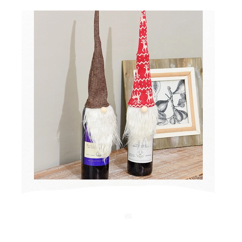 Wine Bottle Bags with Santa Claus 5