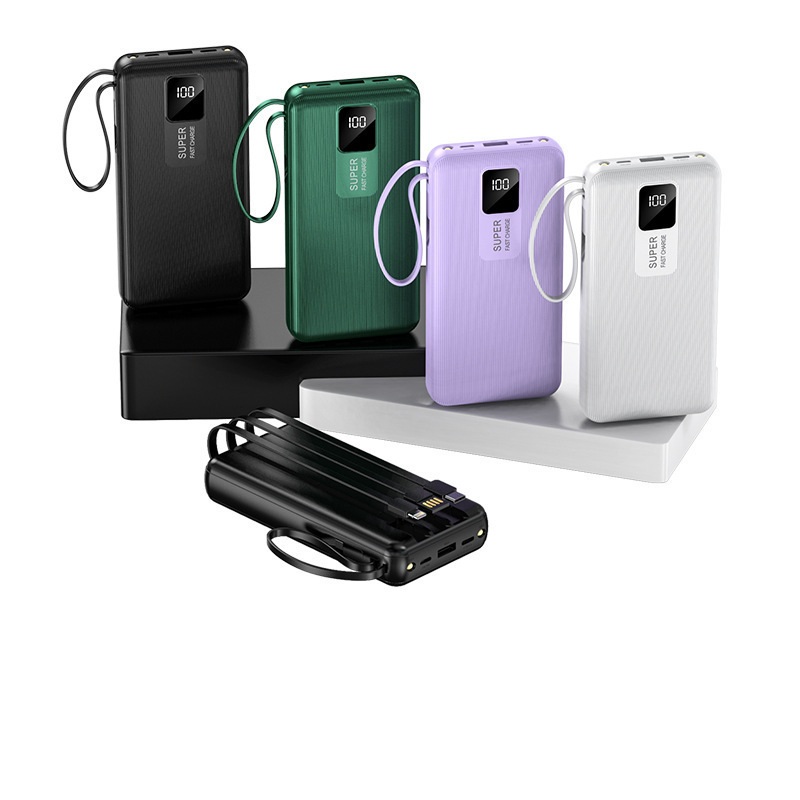 10000 Mah Power Bank W/ 4 Cables 1