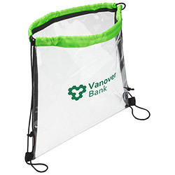Clear Vinyl Bag with Drawstring 25