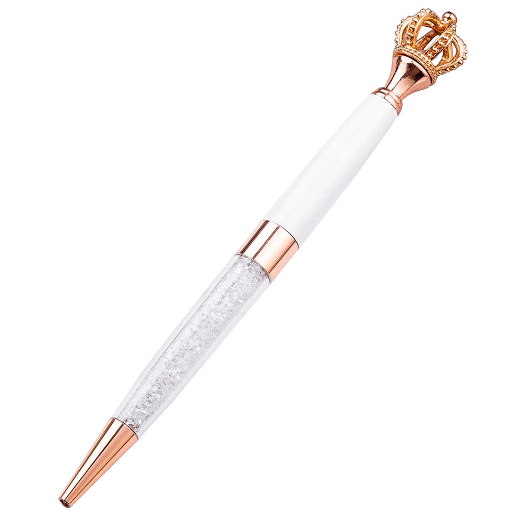 Metal Royal Crown Ballpoint Pen with Quicksand 2