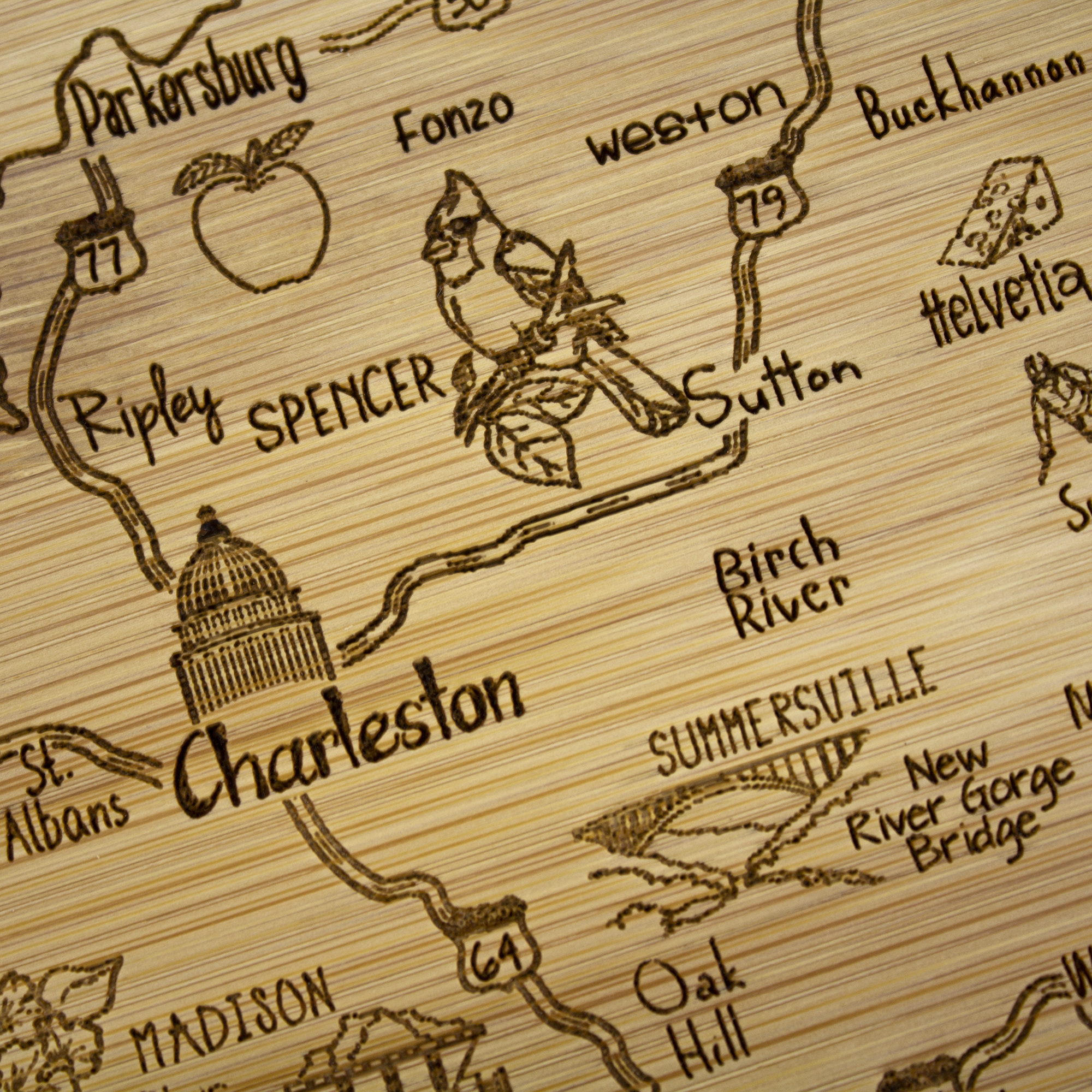 A Slice of Life West Virginia Serving & Cutting Board 5