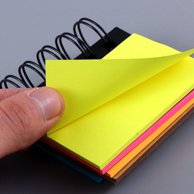 Kraft Cover Mini Notebook with Sticky Notes 6