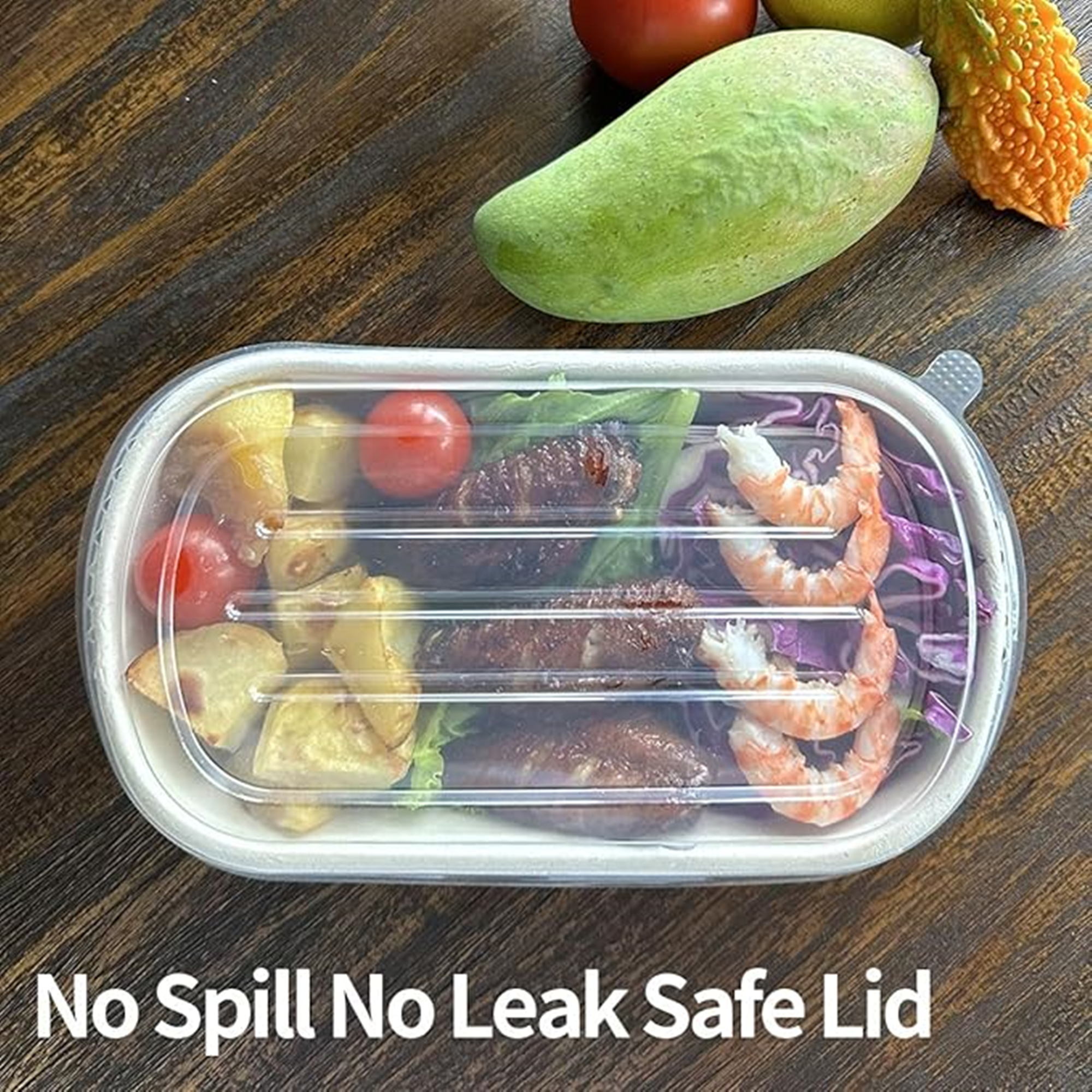 32 oz Large Paper Bowls With Lids 2