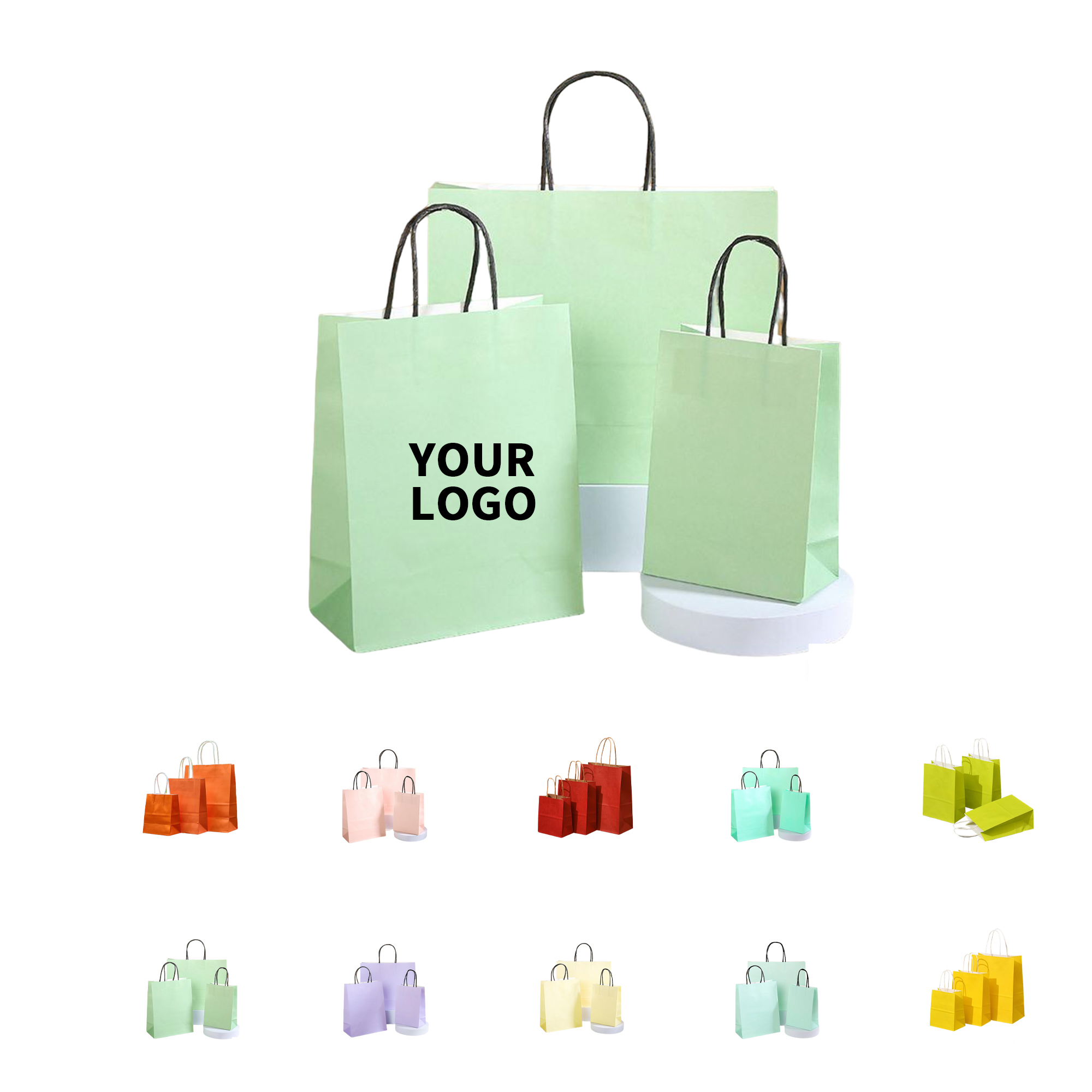 Ink Absorbent Paper Shopping Bag With Twisted Handle 6 x 3.15 x 8.25" 5