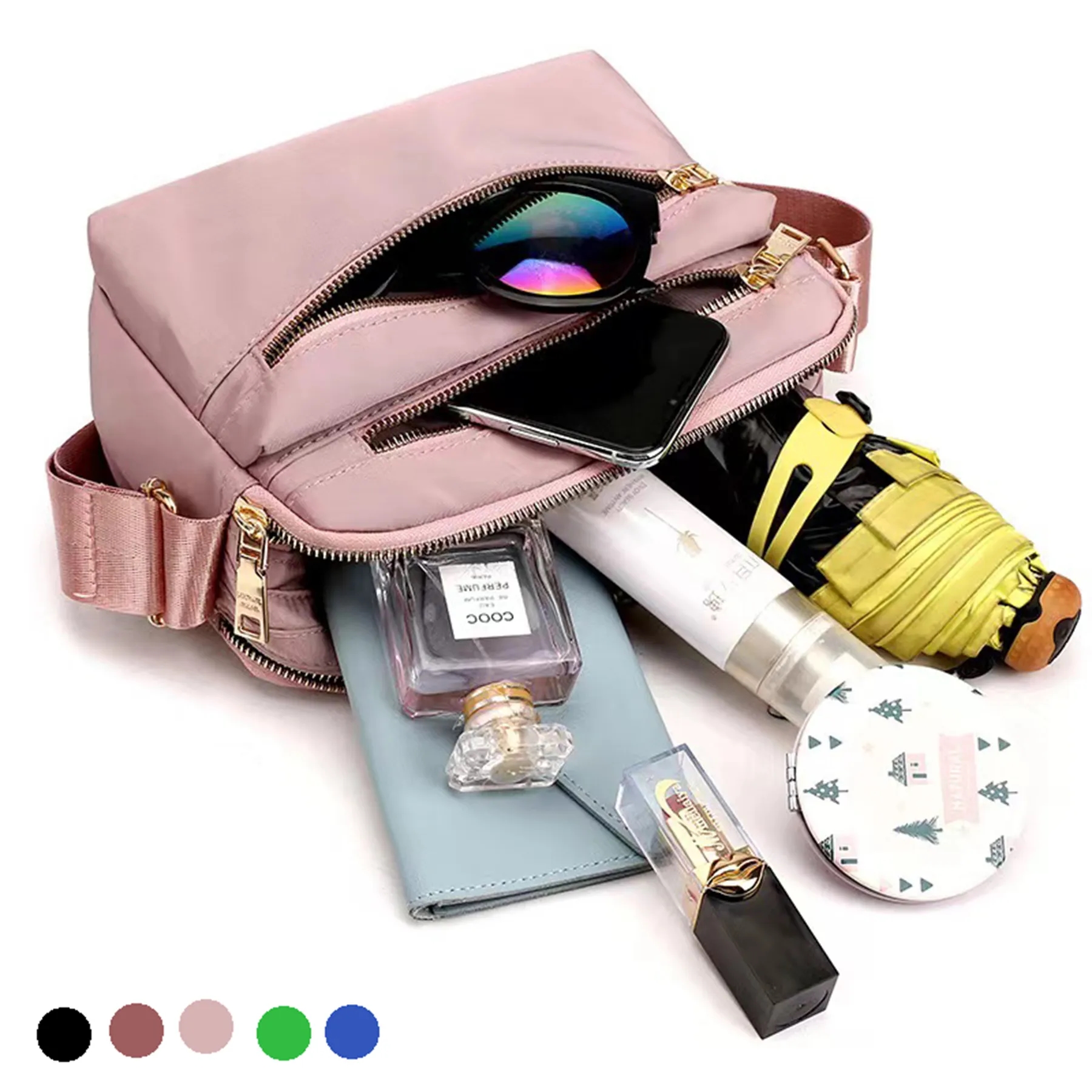 Adjustable Strap 4 Zipper Belt Bag 1