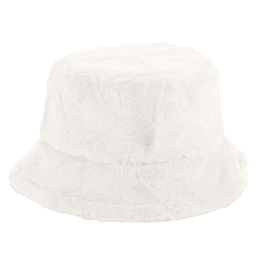 Solid Color Faux Fur Bucket Hat with Custom Logo 15