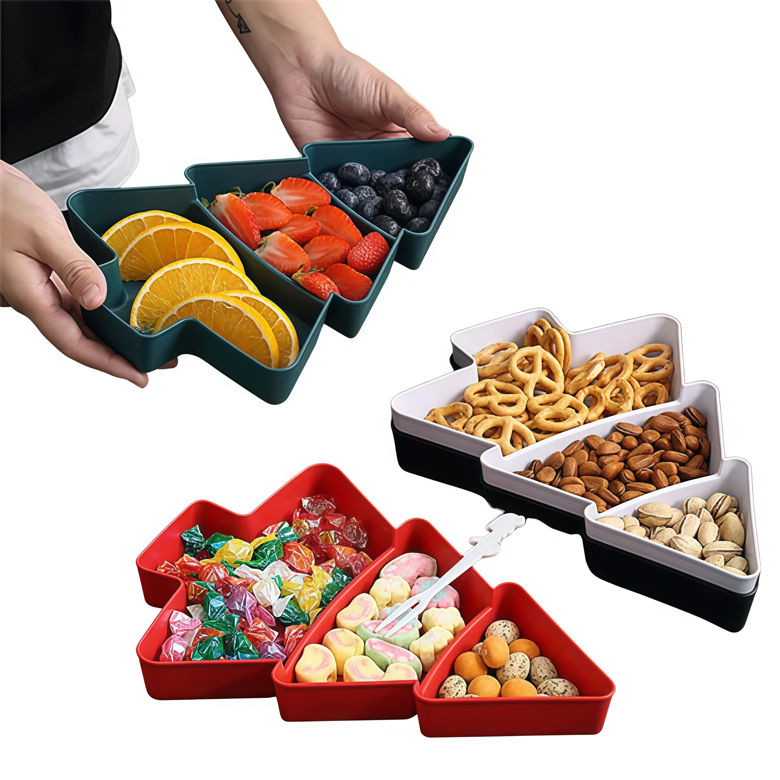 Christmas Tree Tray Snack Serving Platter 2