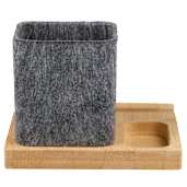 Recycled Felt & Bamboo Pen Holder 22