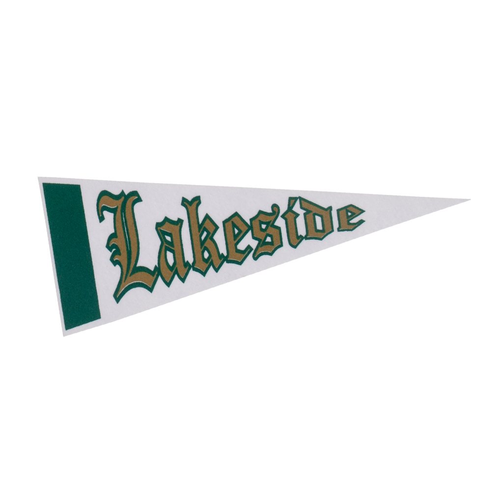 4" x 10" White Felt Pennant, Printed Strip 2
