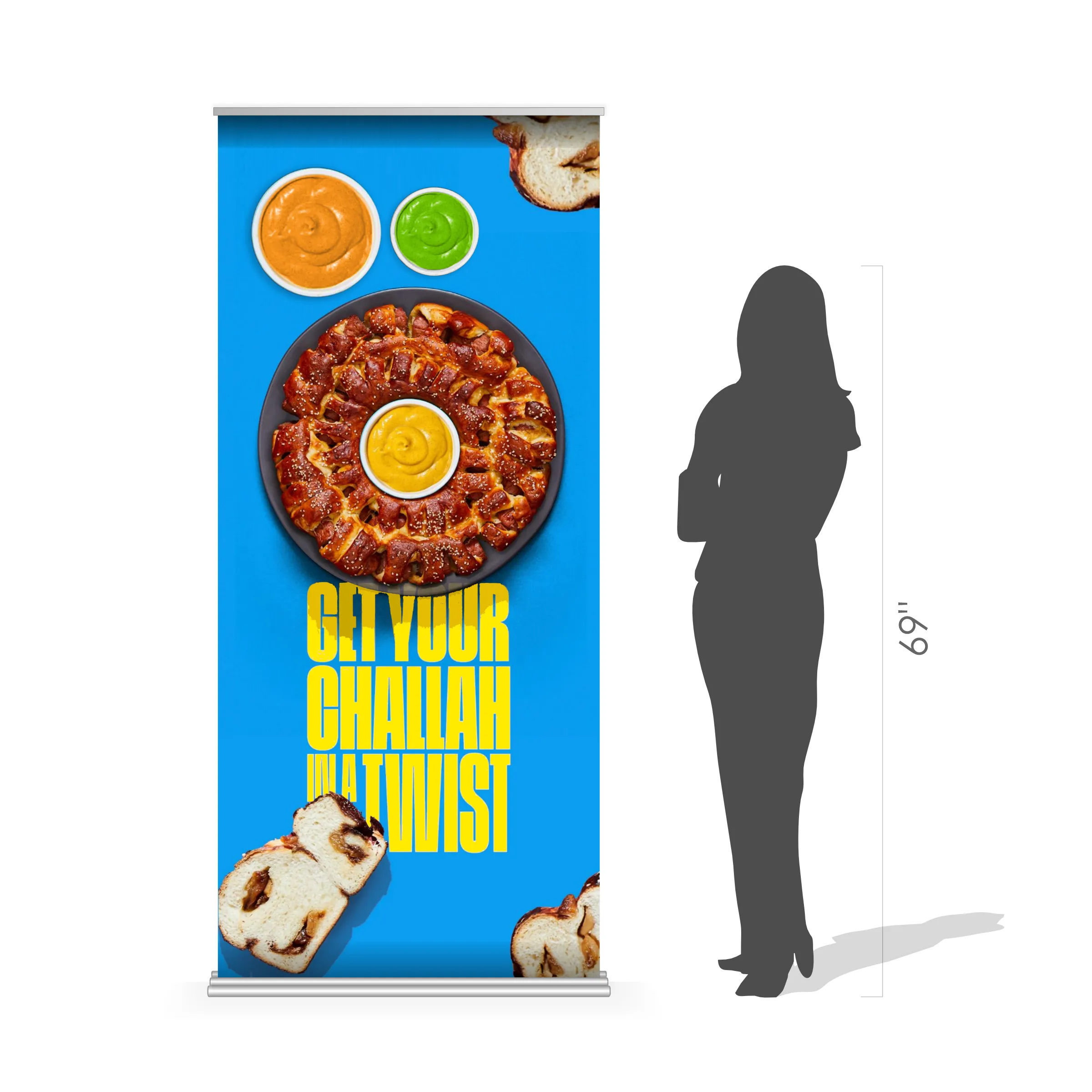 36" x 84" Wide Super Deluxe Retractable Banner Kit 4