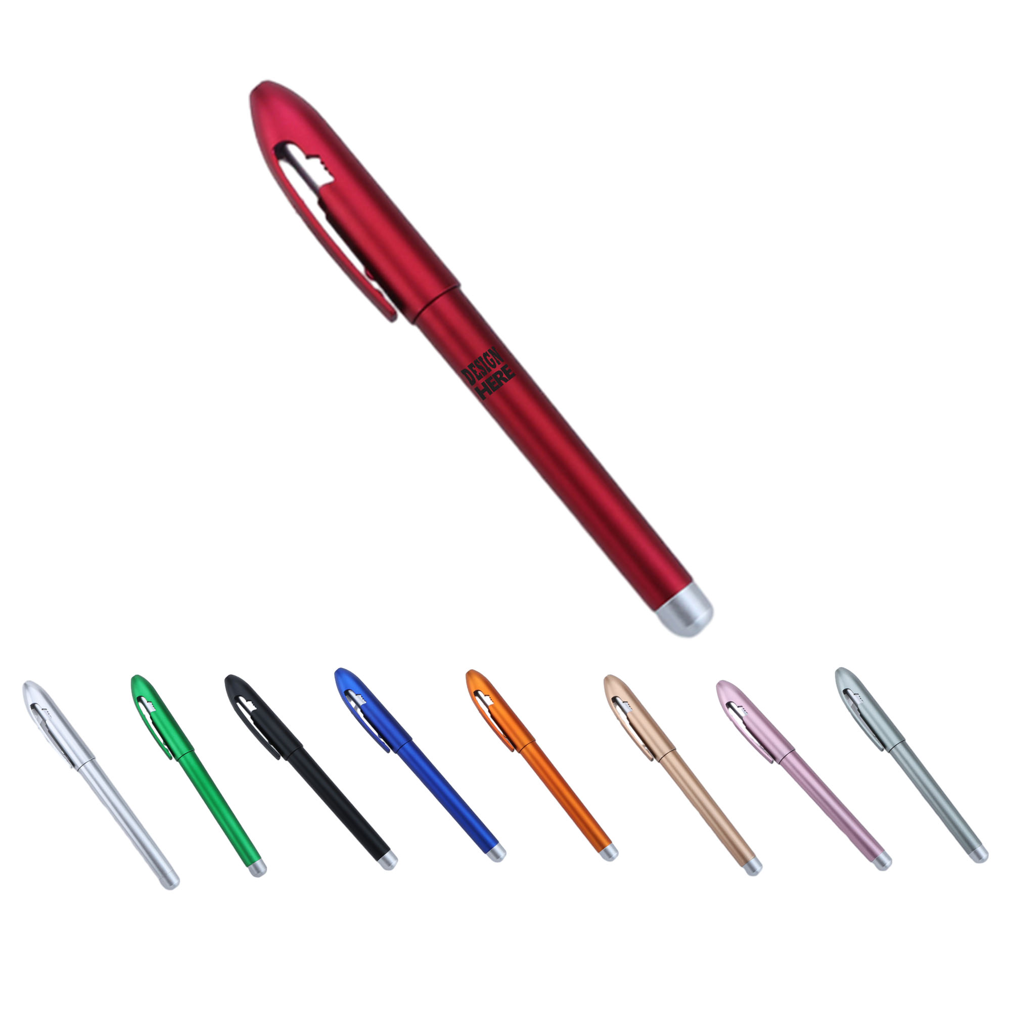 Customizable Multi-Color Cap Girl Silhouette Ballpoint Pen 2