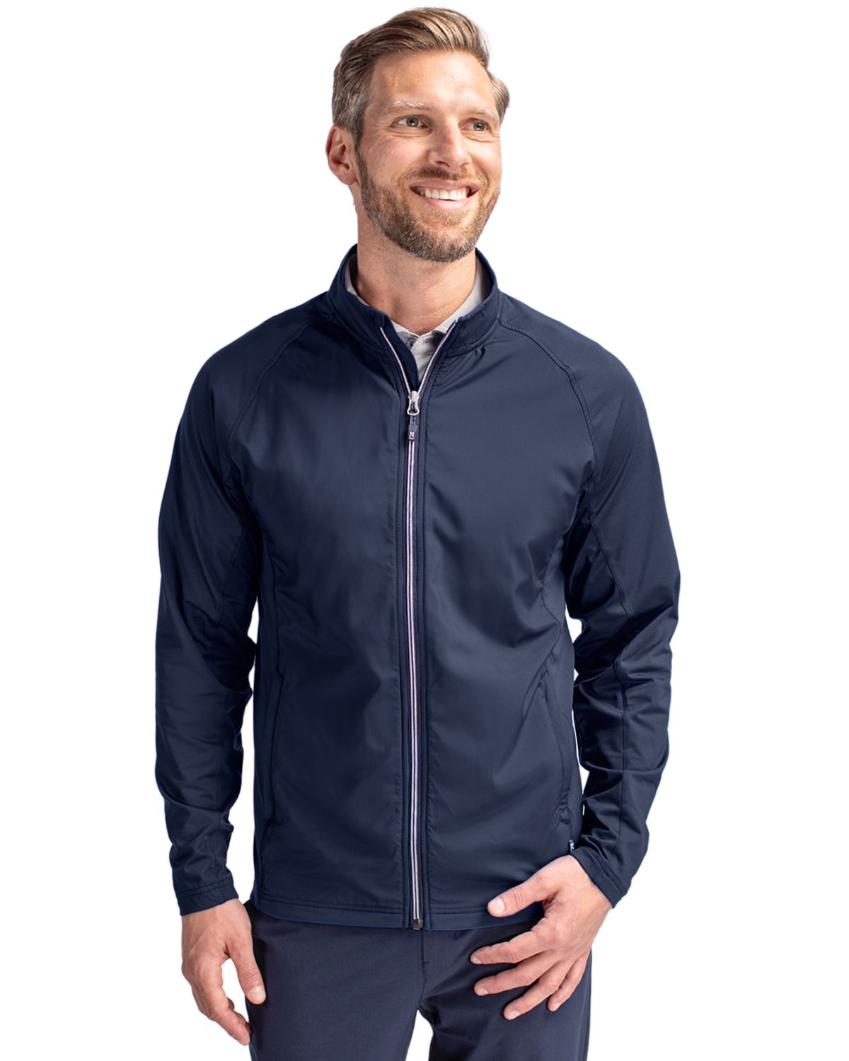 Cutter & Buck Adapt Recycled Soft Knit Stretch Mens Hybrid Full Zip Jacket 30