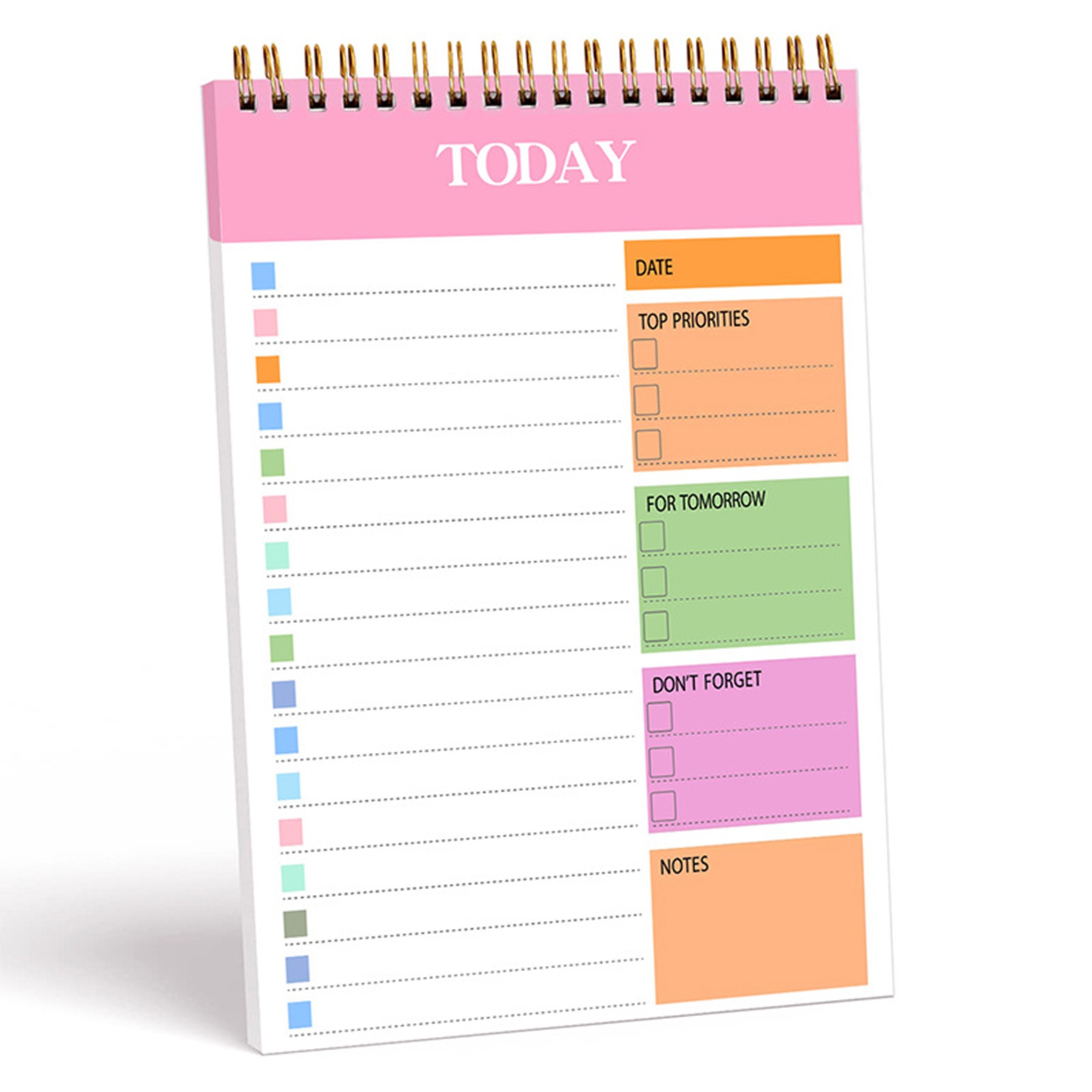 Planner Schedule Time Management Sticky Notes Coil Book 4