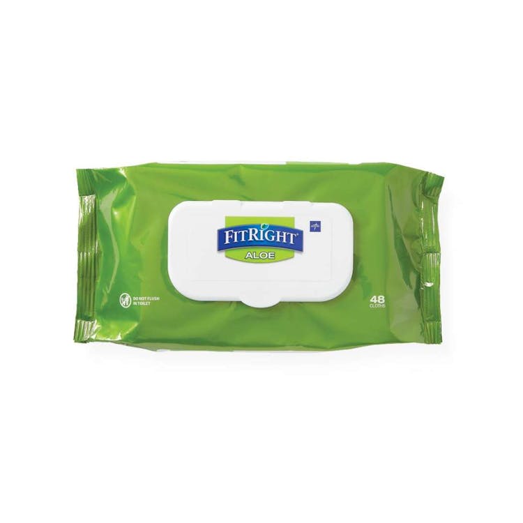 FitRight Aleo Personal Cleansing Wipes - 48 per Pack 8" x 10" 1