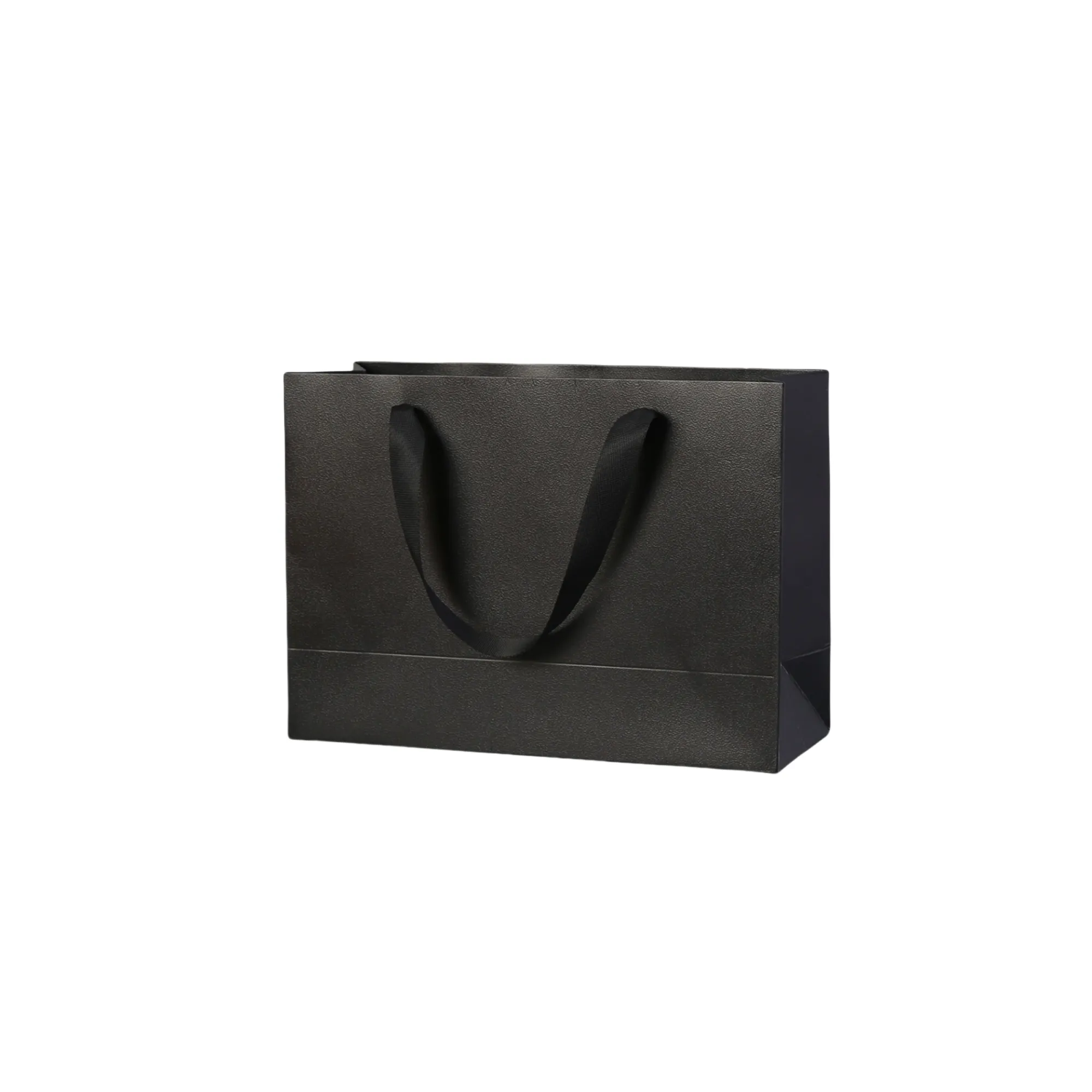 White Kraft Paper Shopping Bags with Ribbon Handles 2
