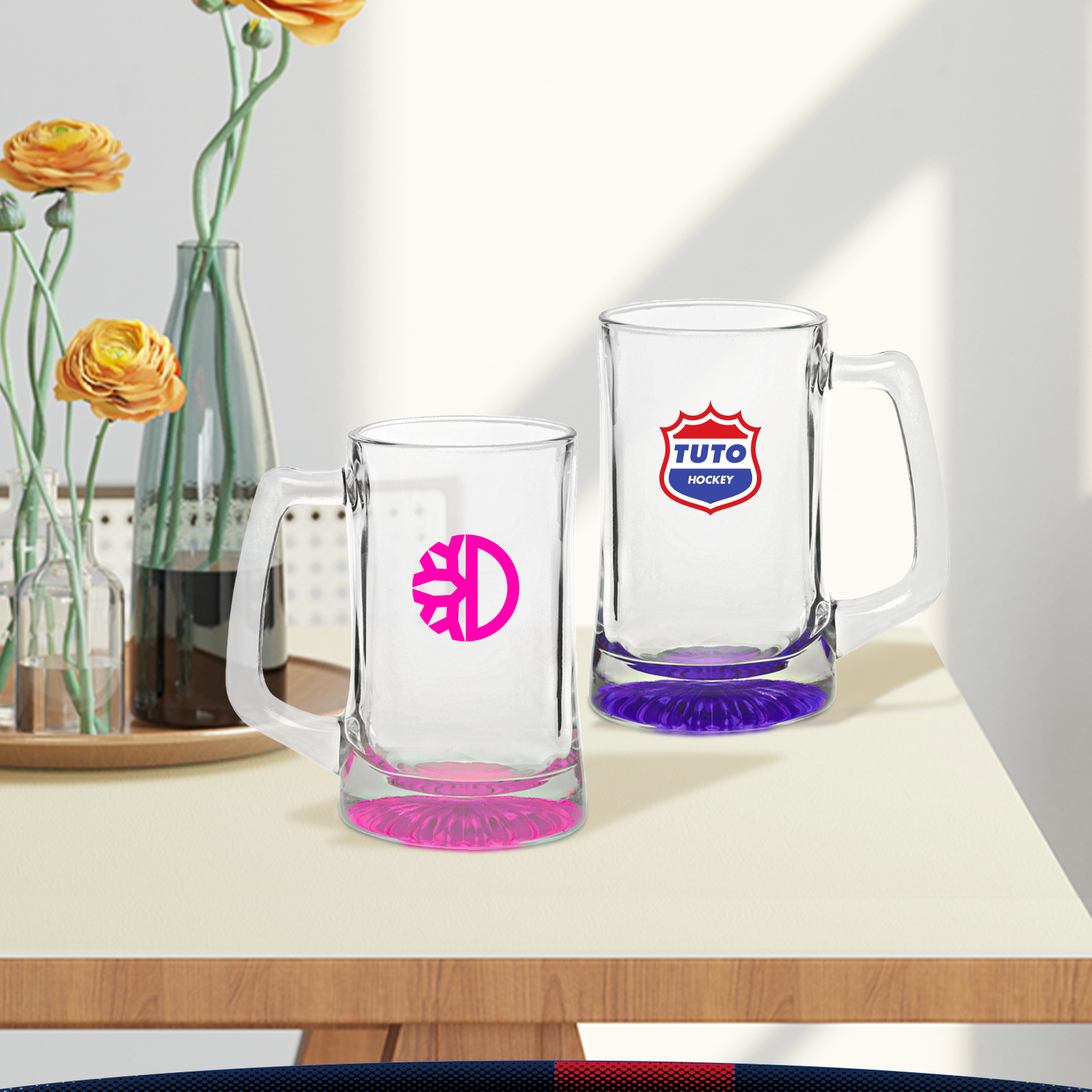 14 oz. Fawer Glass Beer Mugs 11
