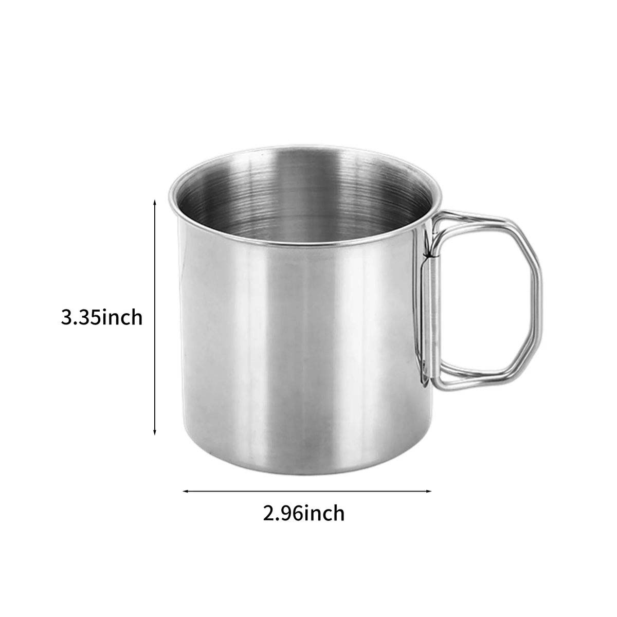 Collapsible Stainless Steel Camping Cup 12 oz 2