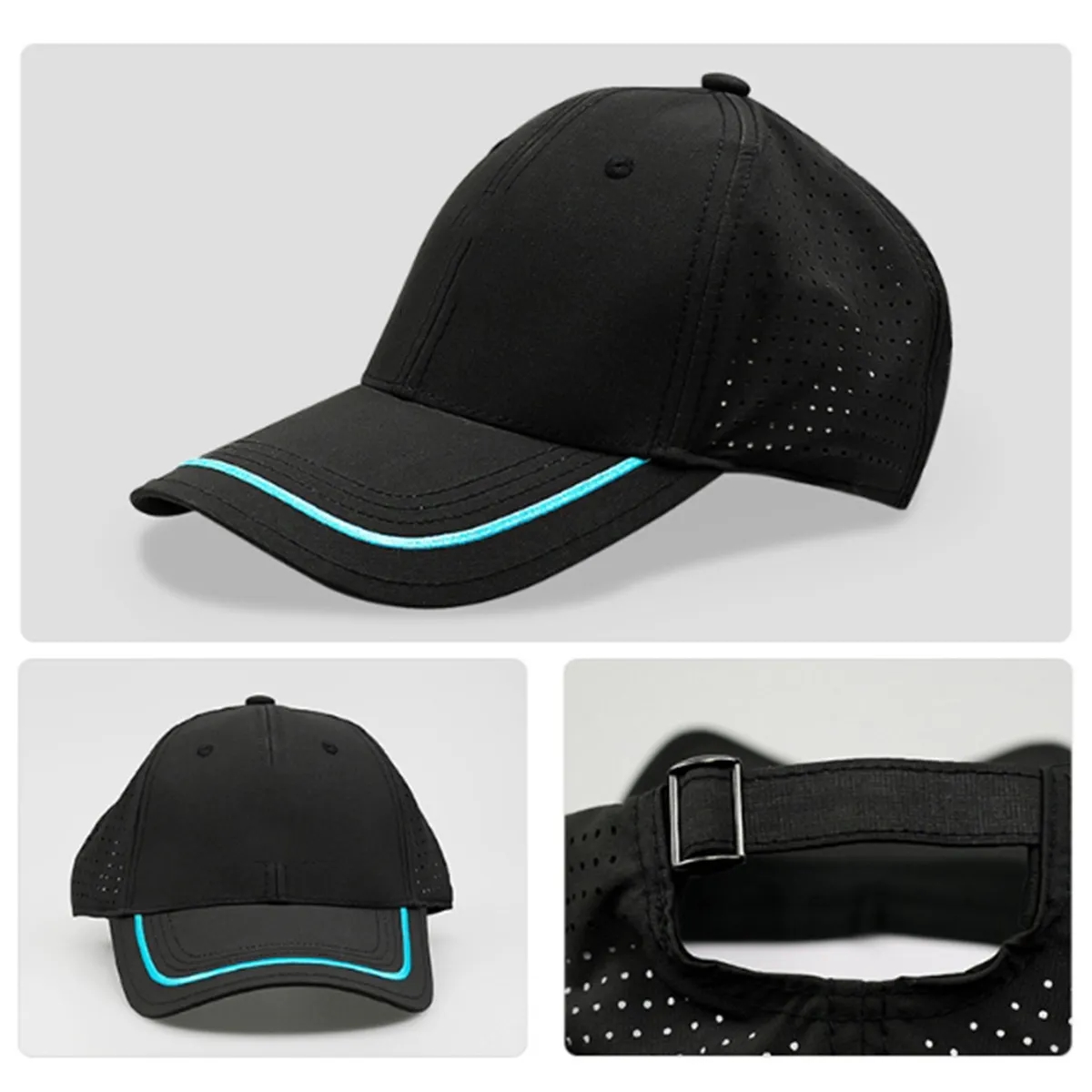 Sun Protection Lightweight Perforated Breathable Golf Cap 5
