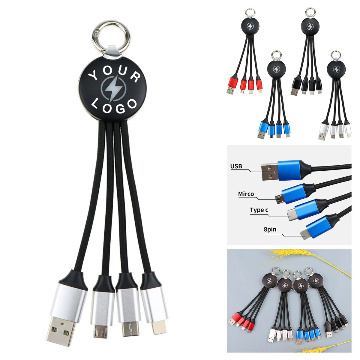 Durable Plastic Universal Charging Cable 2
