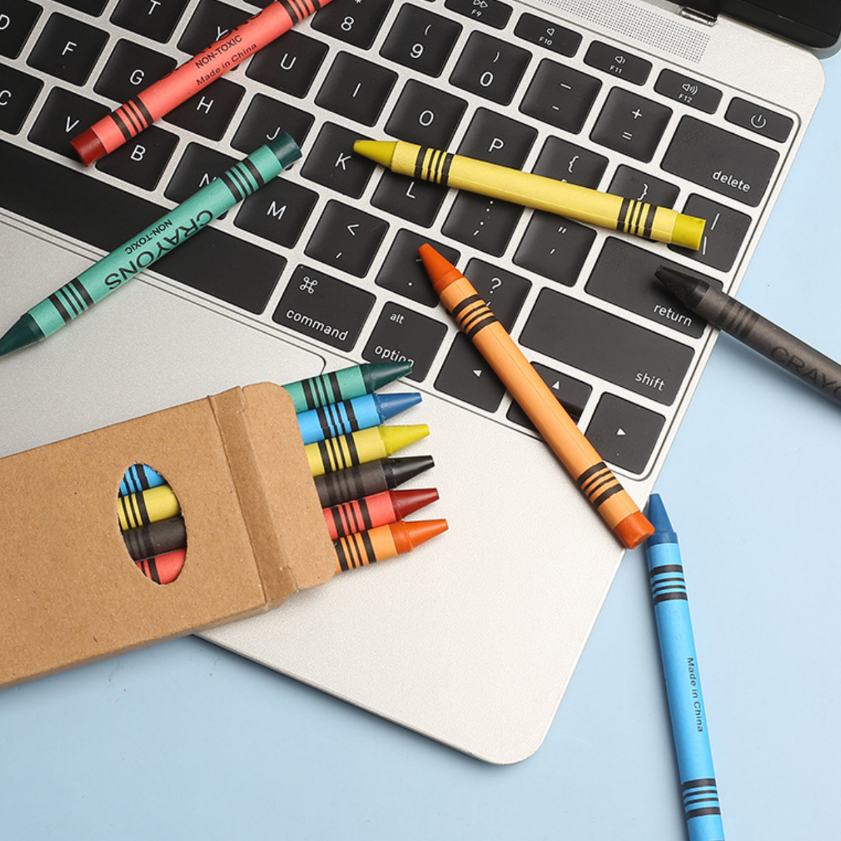 6 Color Crayon Set in Kraft Box 4