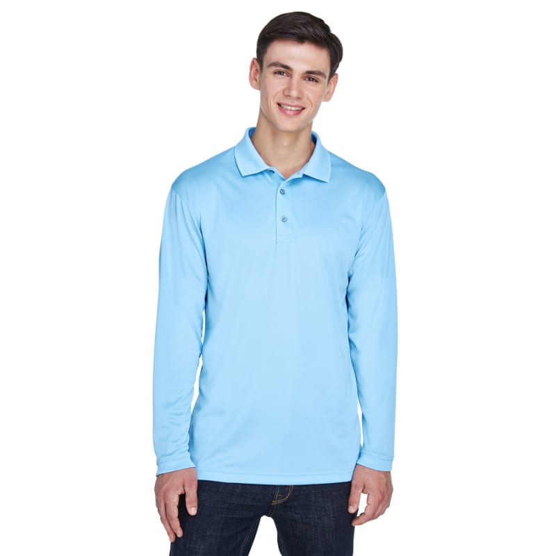 UltraClub Adult Cool & Dry Sport Long-Sleeve Polo 18