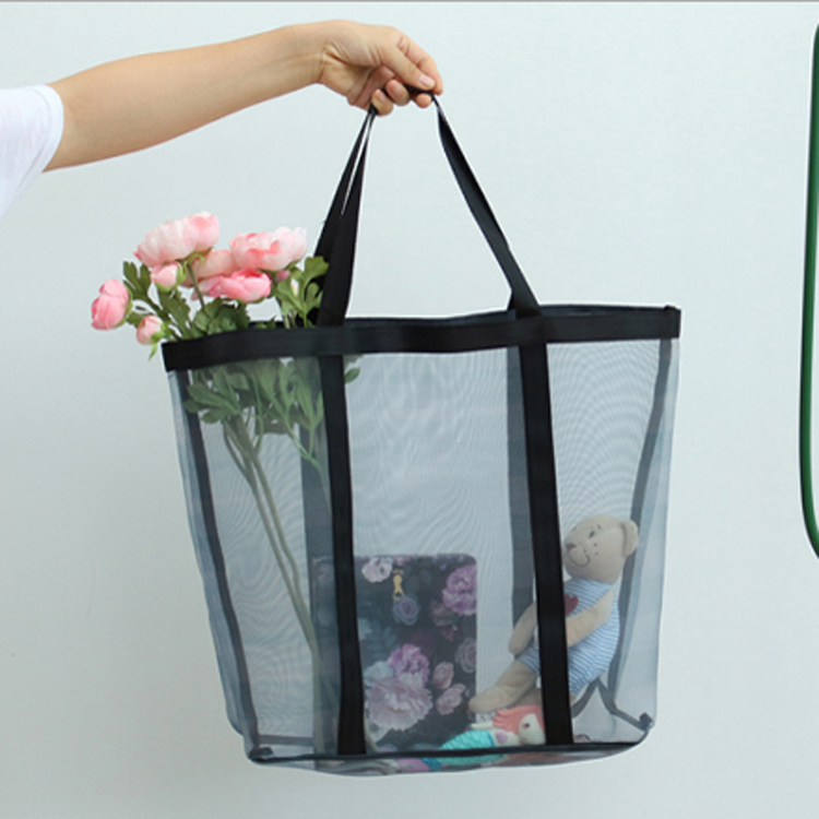 Mesh Shopping Handbag/Beach Bag, custom tote bag with logo imprint 3