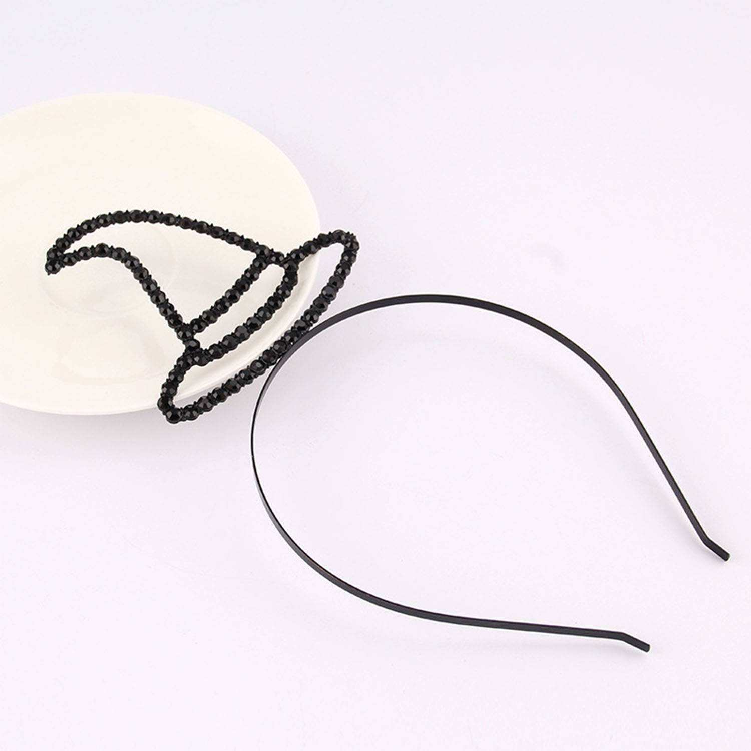 Halloween spider web red arrow witch hat headband 8