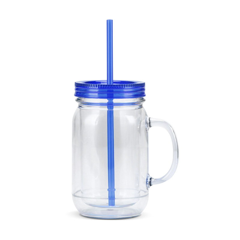 16OZ Plastic Cup with Handle & Straw 8