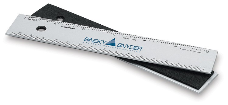 6" Non-slip Straight Edge Aluminum Ruler 7