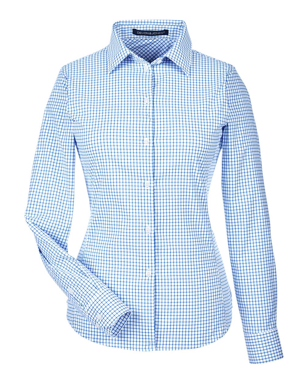 Women's CrownLux Performance® Micro Windowpane Woven Dress Shirt - DG540W 6