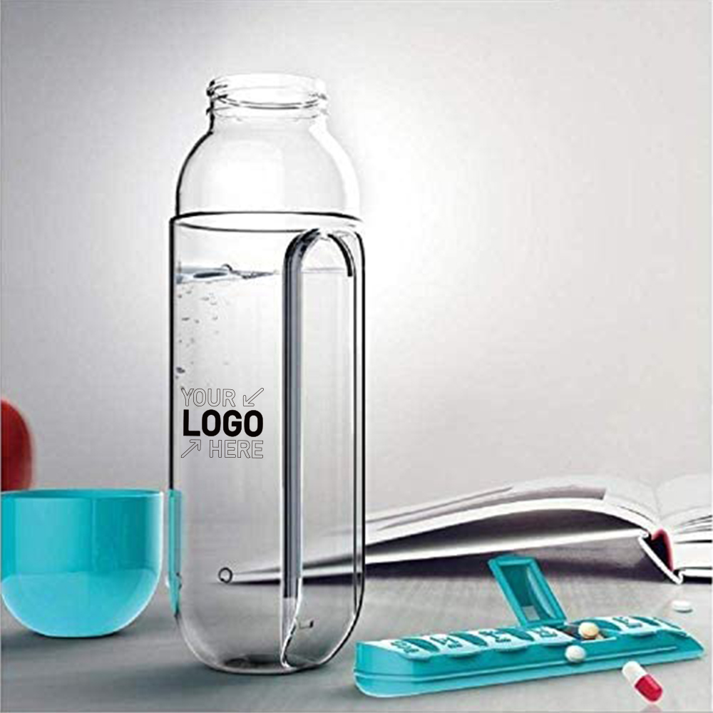 7 Day Pill Box Organizer Water Bottle 11