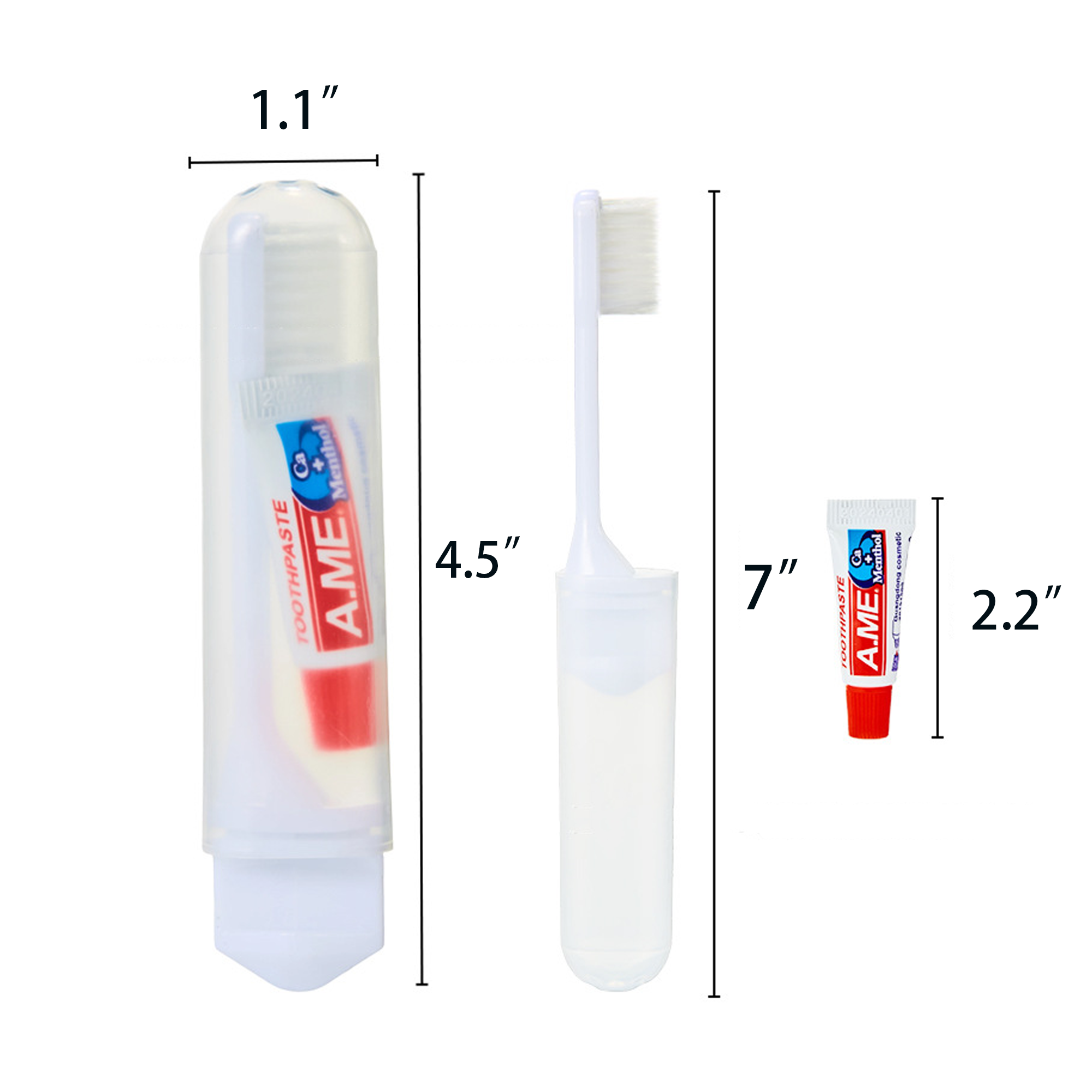 Portable Travel Disposable Folding Toothbrush With Toothpaste 1