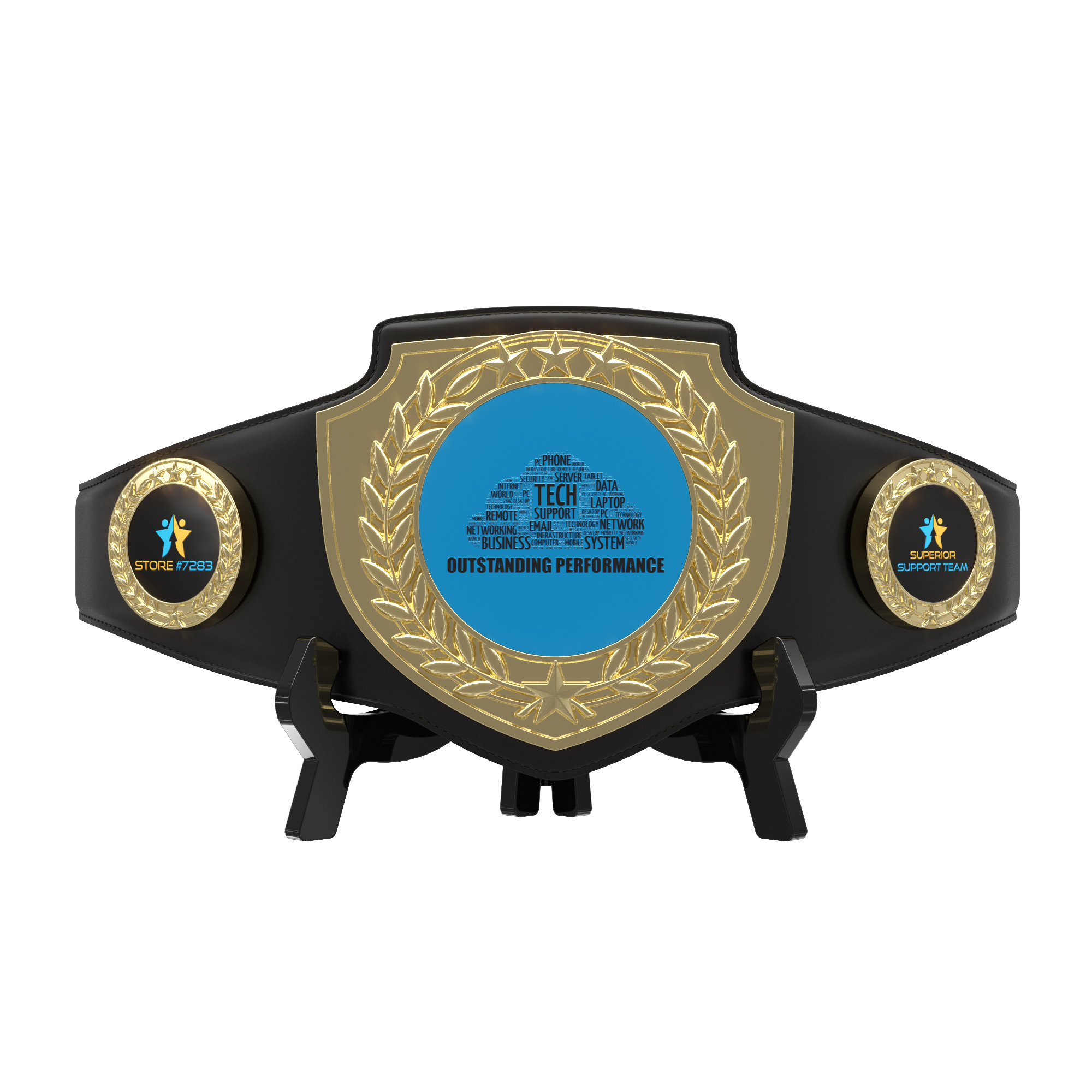 Express Vibraprint® Bright Champion Award Shield Belt 9