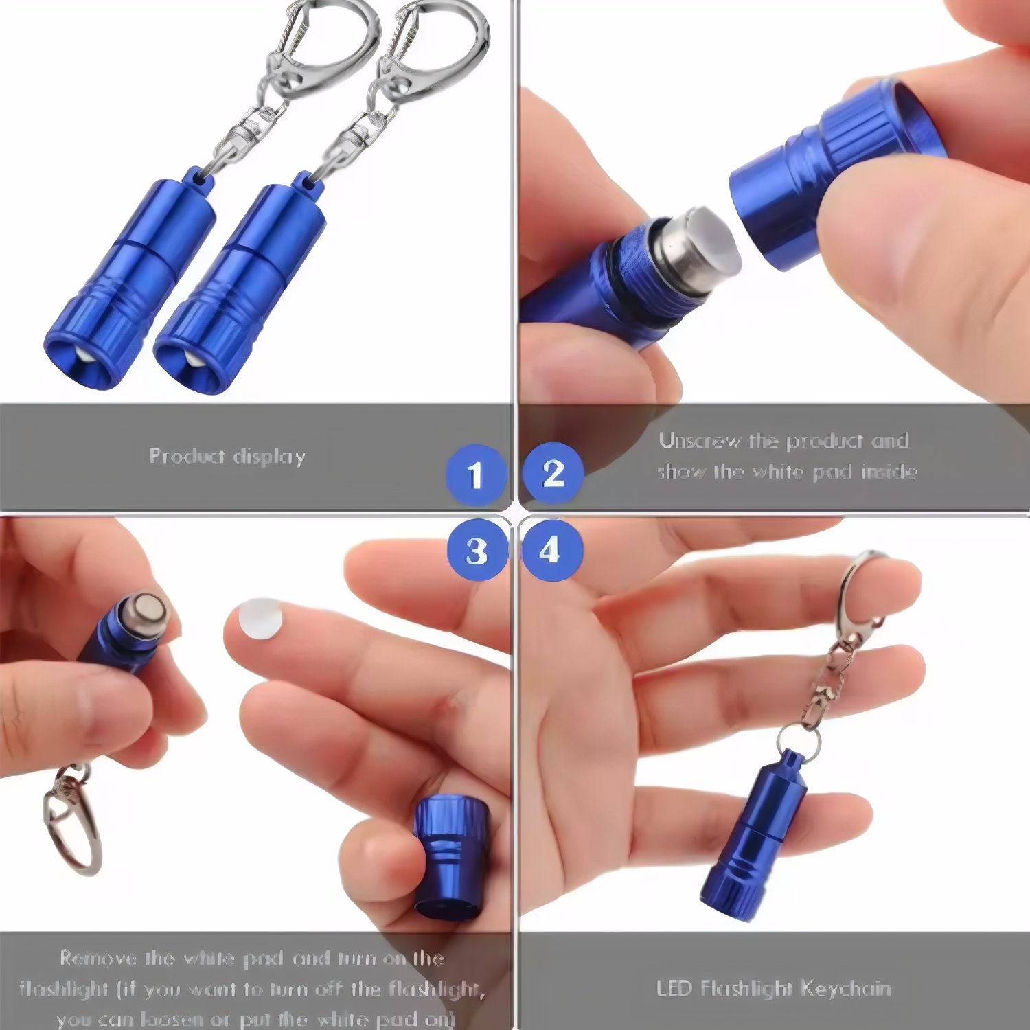 Mini LED Flashlight Keychain—Portable & Aluminum 11