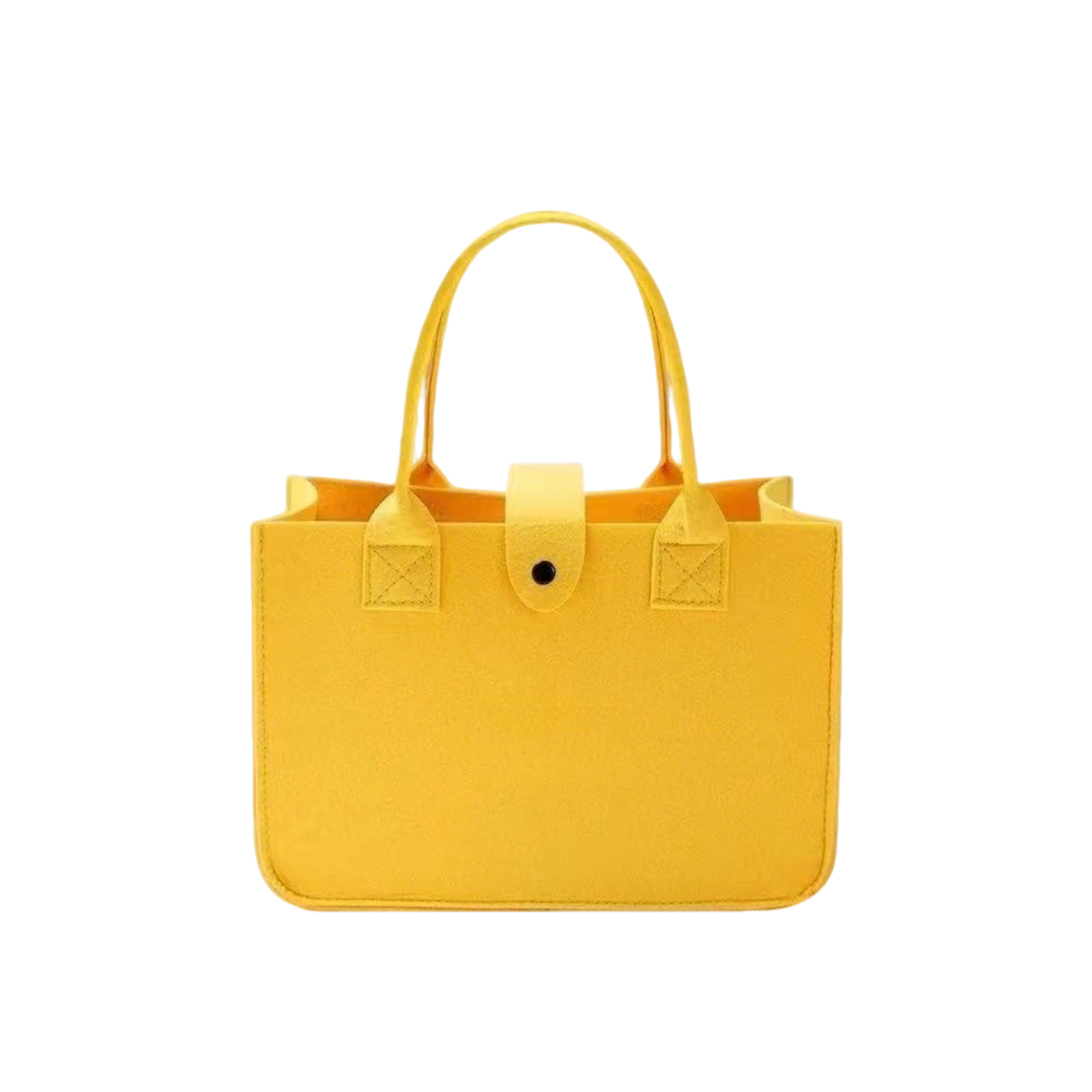 Structured Felt Utility Tote With Buckle Closure 10