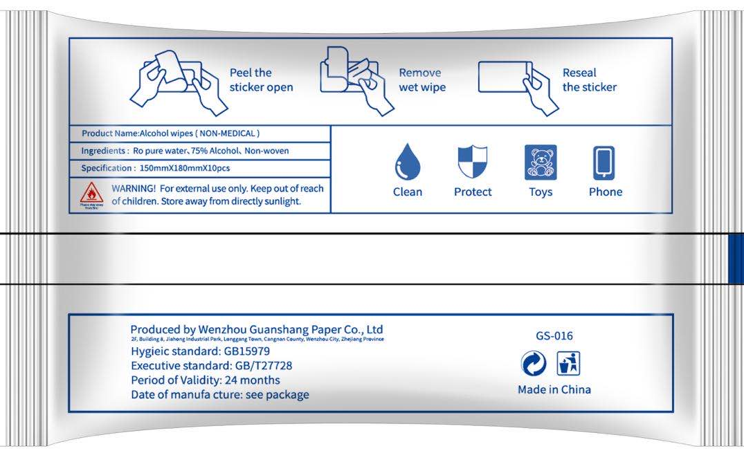 75% Alcohol Wipes Pack - 10 Count - Blank 3