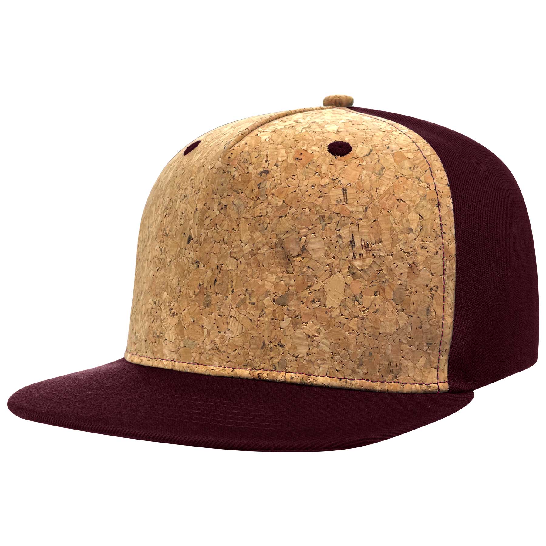 Cotton Flat Visor Adjustable Snapback Cork Caps 12