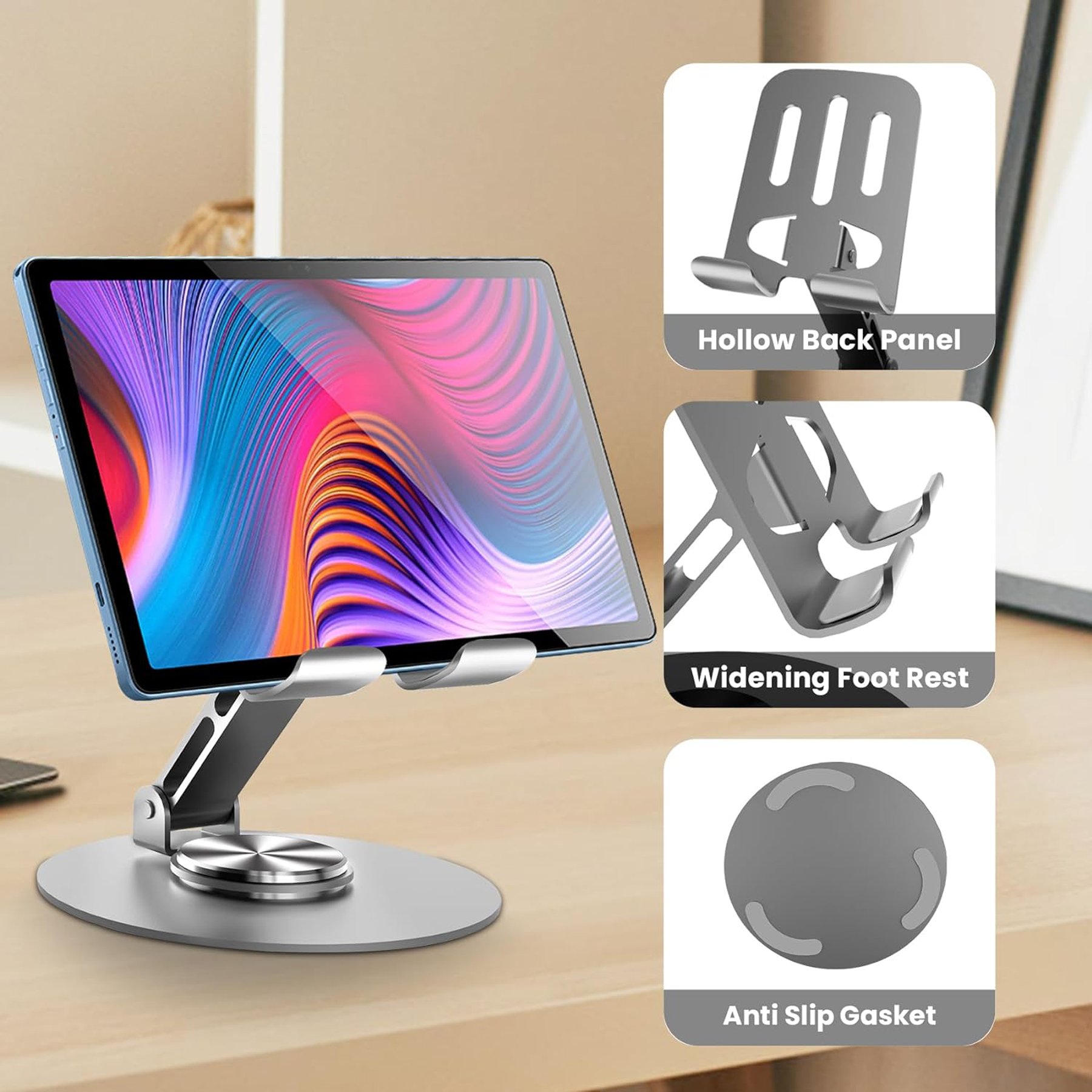 360 Rotating Non-Slip Metal Phone Holder 3