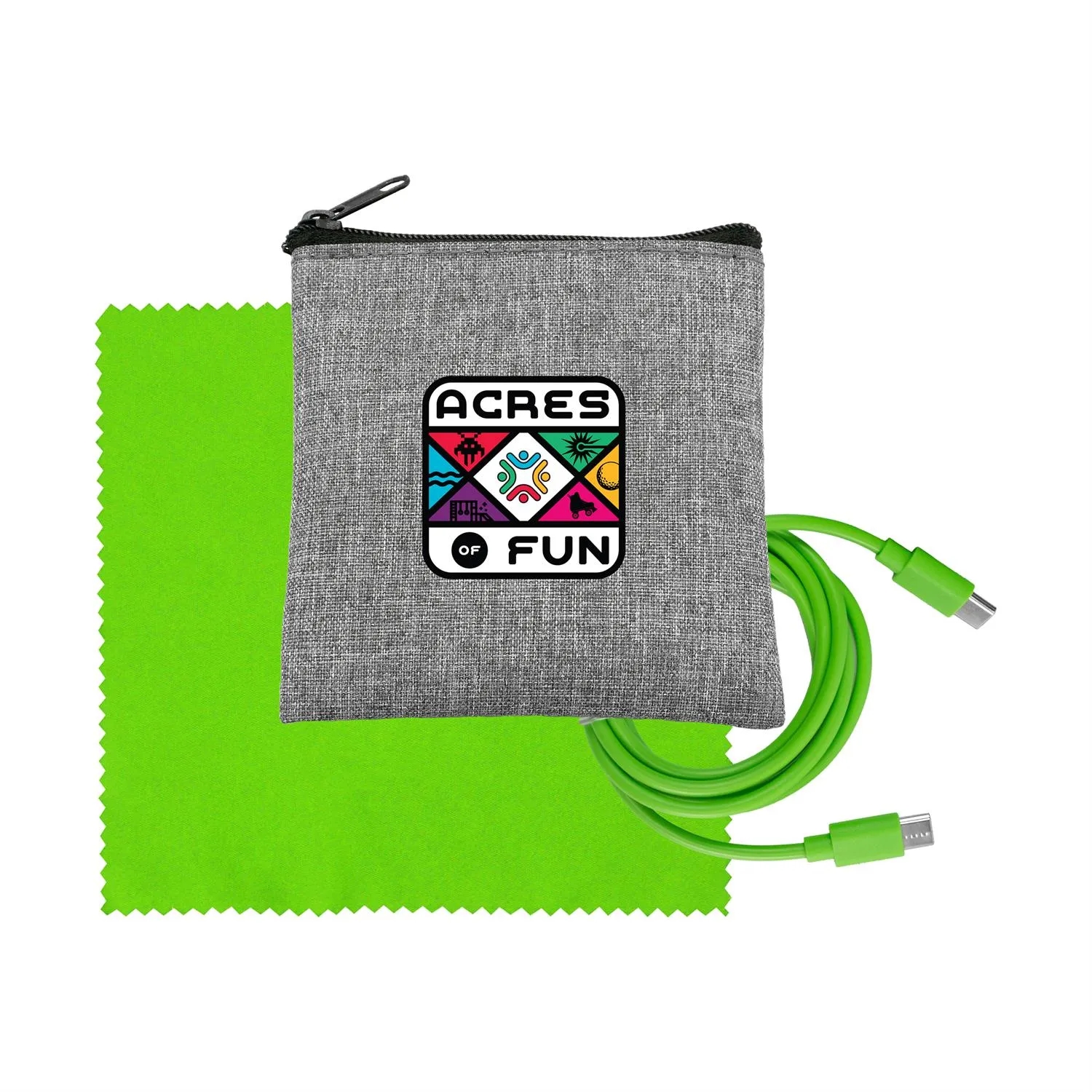 Recycled A+C to C Cable & Cloth Set 12