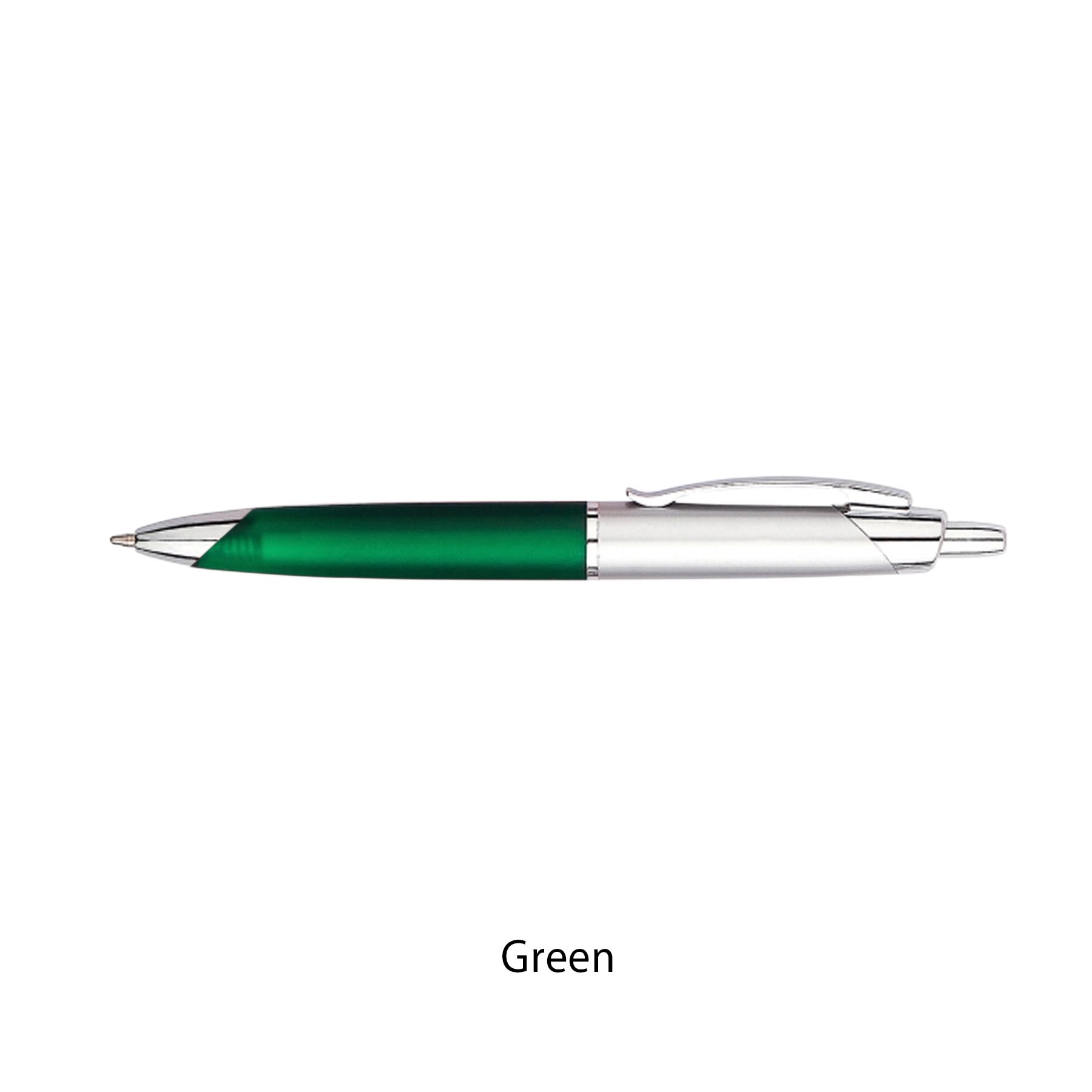 Half Tip Plastic Click Ballpoint Pen 7