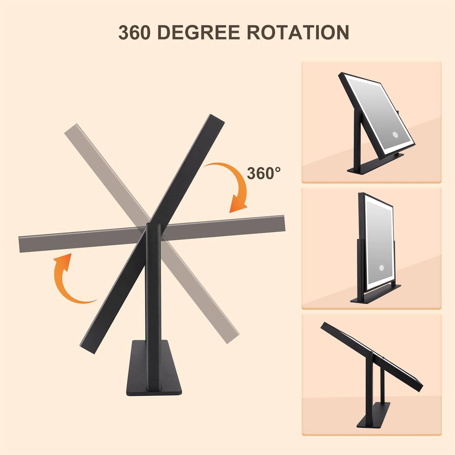 Metal makeup led mirror 2