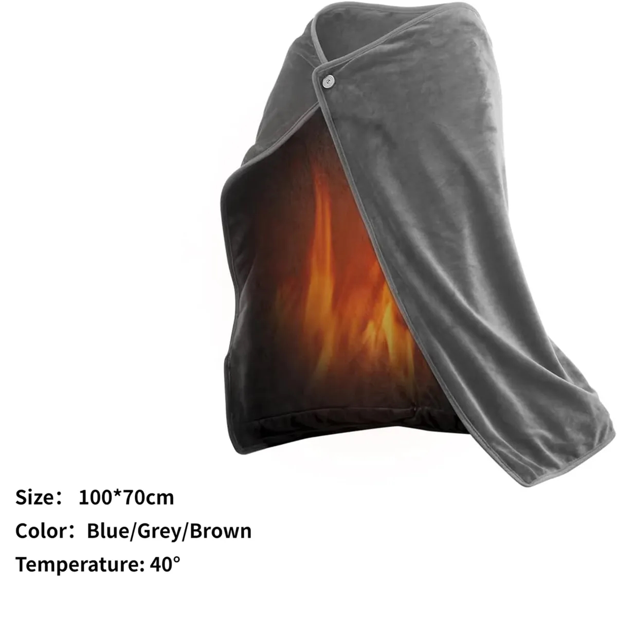 Portable USB Electric Heated Shawl Blanket 3