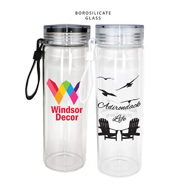 20 oz. Durable Clear Glass Bottle with Screw on Lid 3